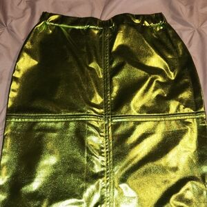 SHEIN Shimmering Lime Pencil Skirt